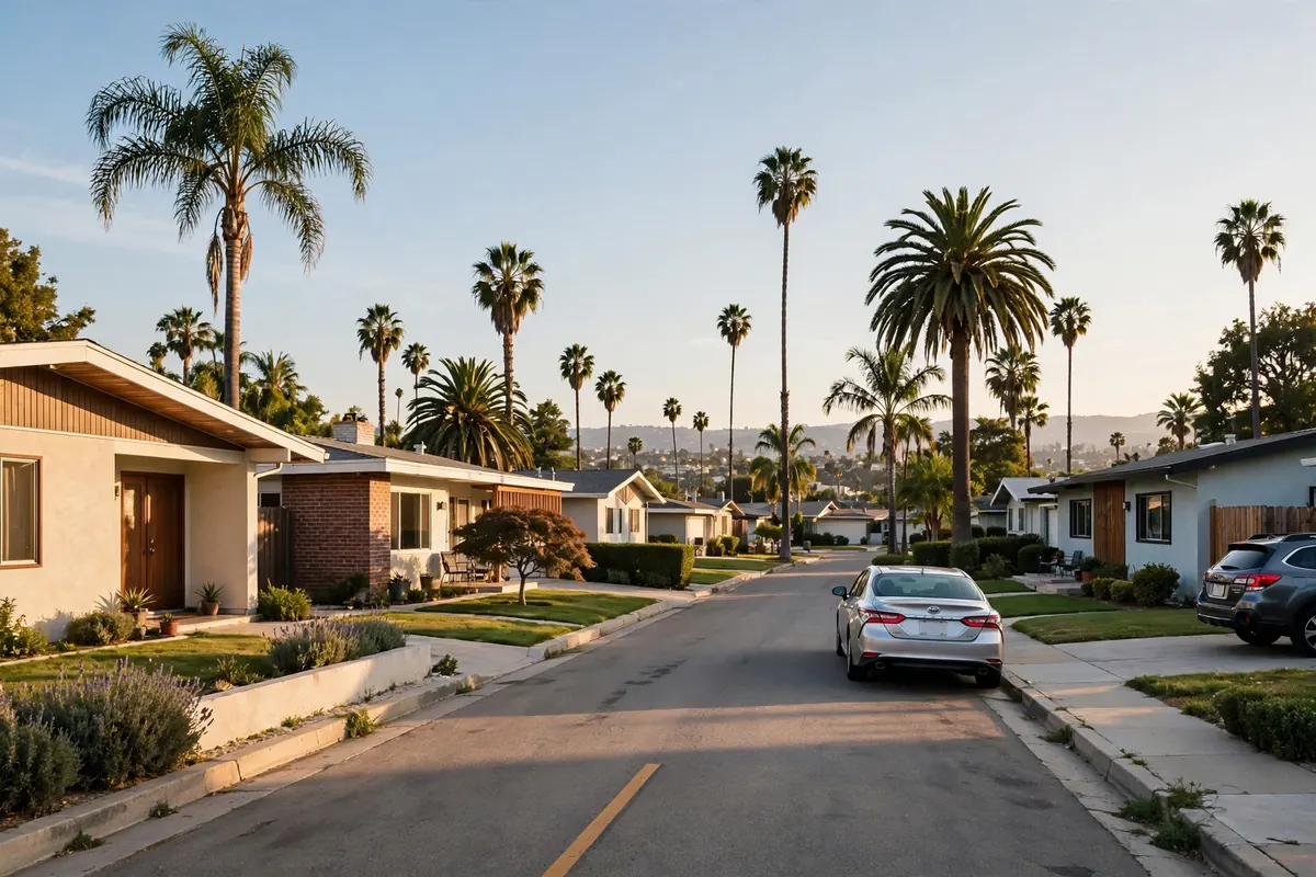 Residential neighborhood near Compton, CA